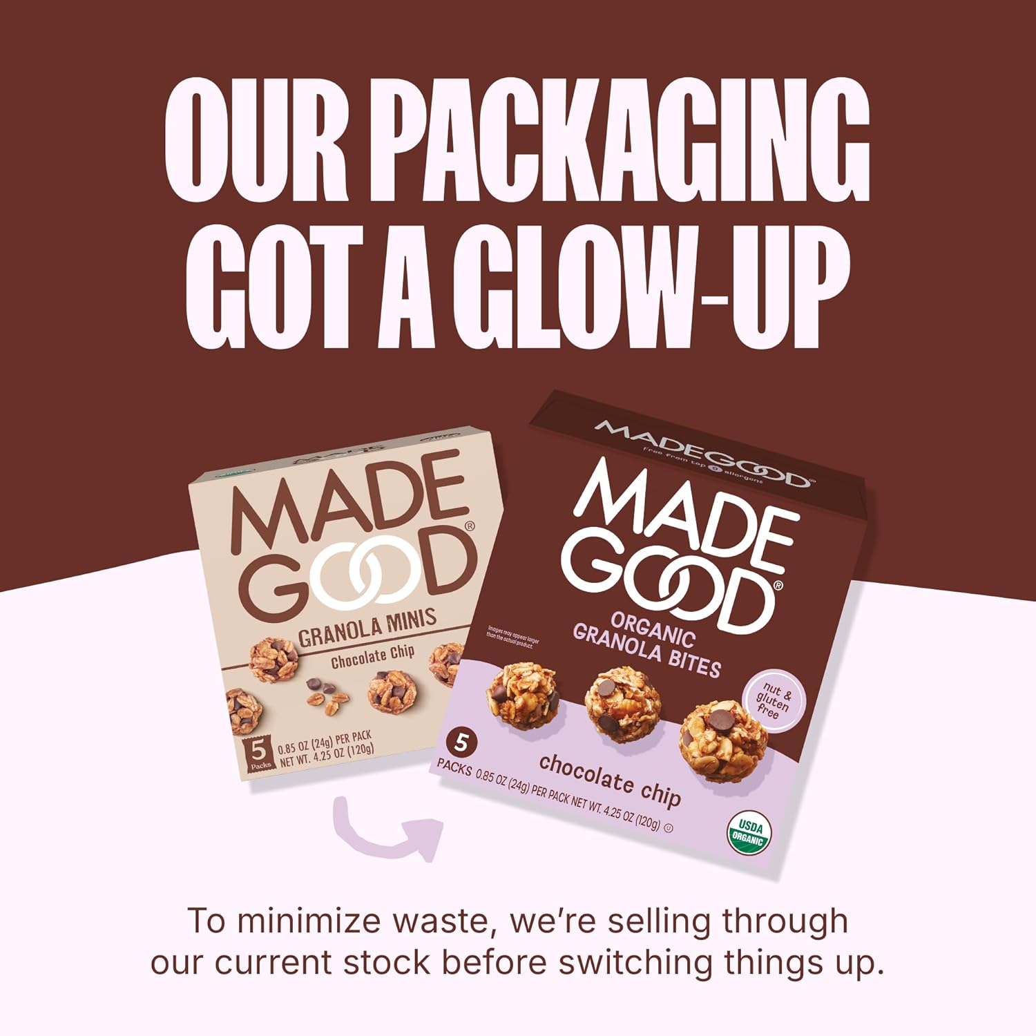MadeGood Chocolate Chip Granola Bites – Mess-Free Travel Snack for Road Trips and Flights, Individually Wrapped