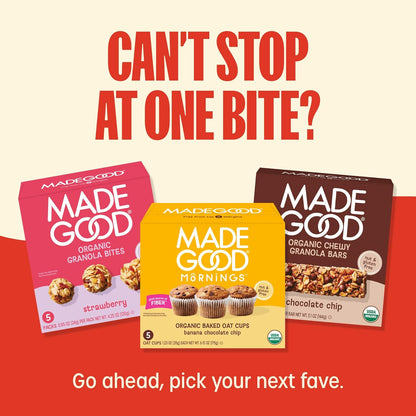 MadeGood Mornings Soft-Baked Oat Bars – Clean Ingredient Snack for Celiac and Allergy-Sensitive Diets, 30-Count Variety Pack