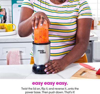 Magic Bullet Mini Blender – Time-Saving Kitchen Tool for Remote Workers, One-Touch Morning Drinks