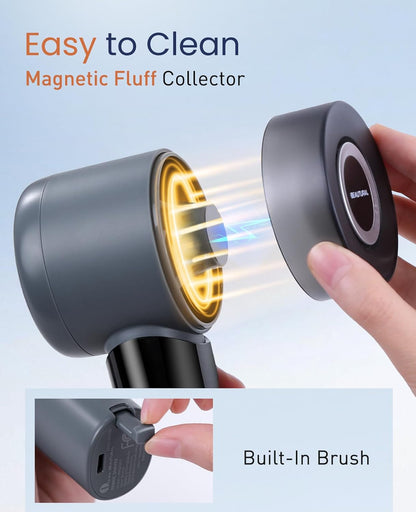 magnetic detachable lint collector with built-in cleaning brush