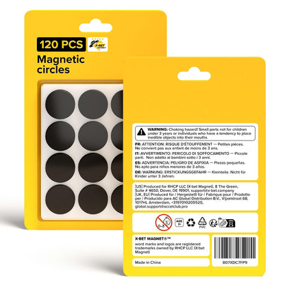 MagnetWorks Flexible Adhesive Magnets – Remote Worker Whiteboard Accessory for Daily Reminders