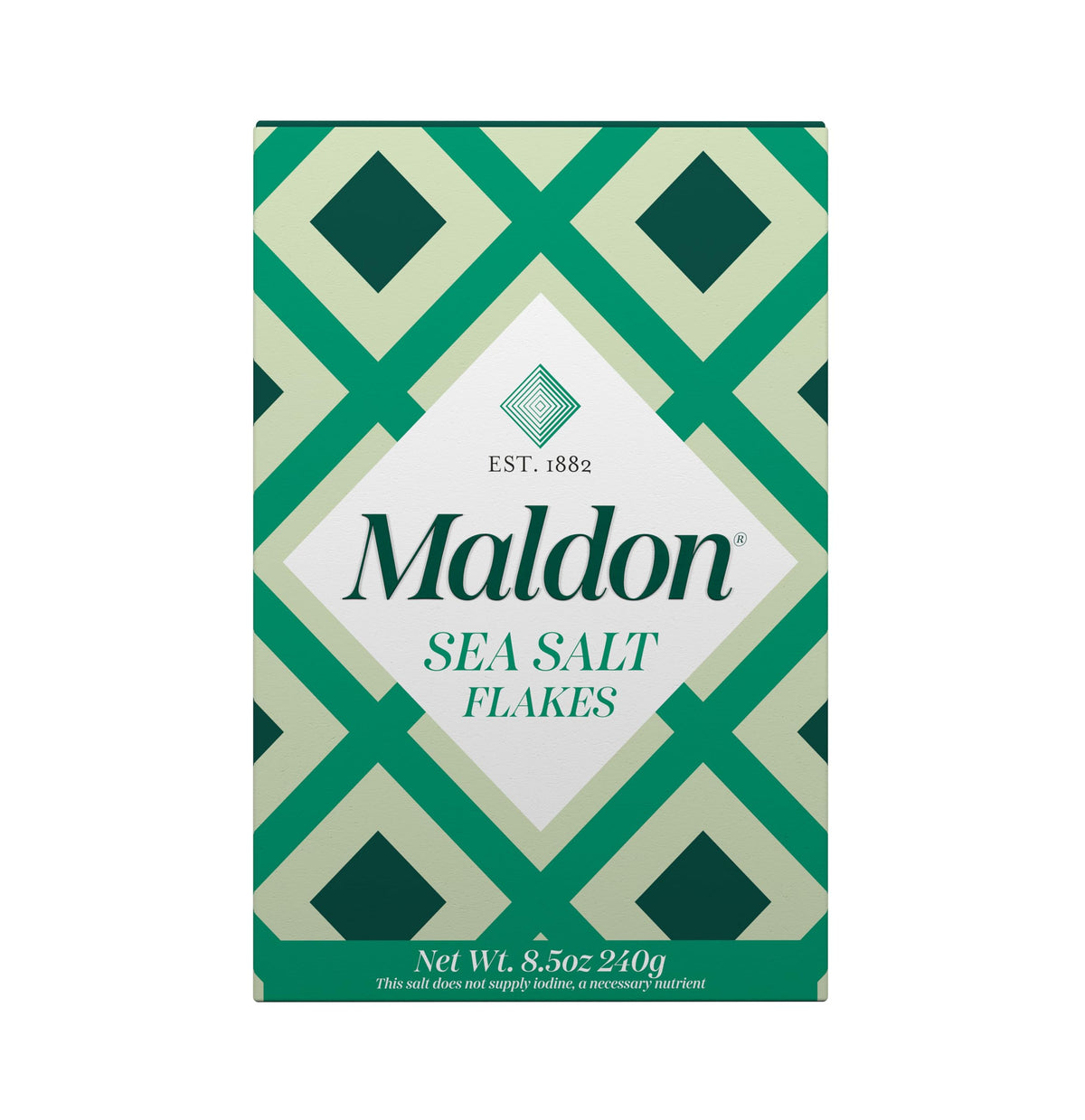 Maldon Salt, Sea Salt Flake, 8.5oz 240 g, Kosher/Natural/Unique Gourmet Pyramid Shape Salts Flake, Perfect for Wide Range of Dishes, Hand-Harvested for Four Generation (Packaging May vary) (Pack of 2)