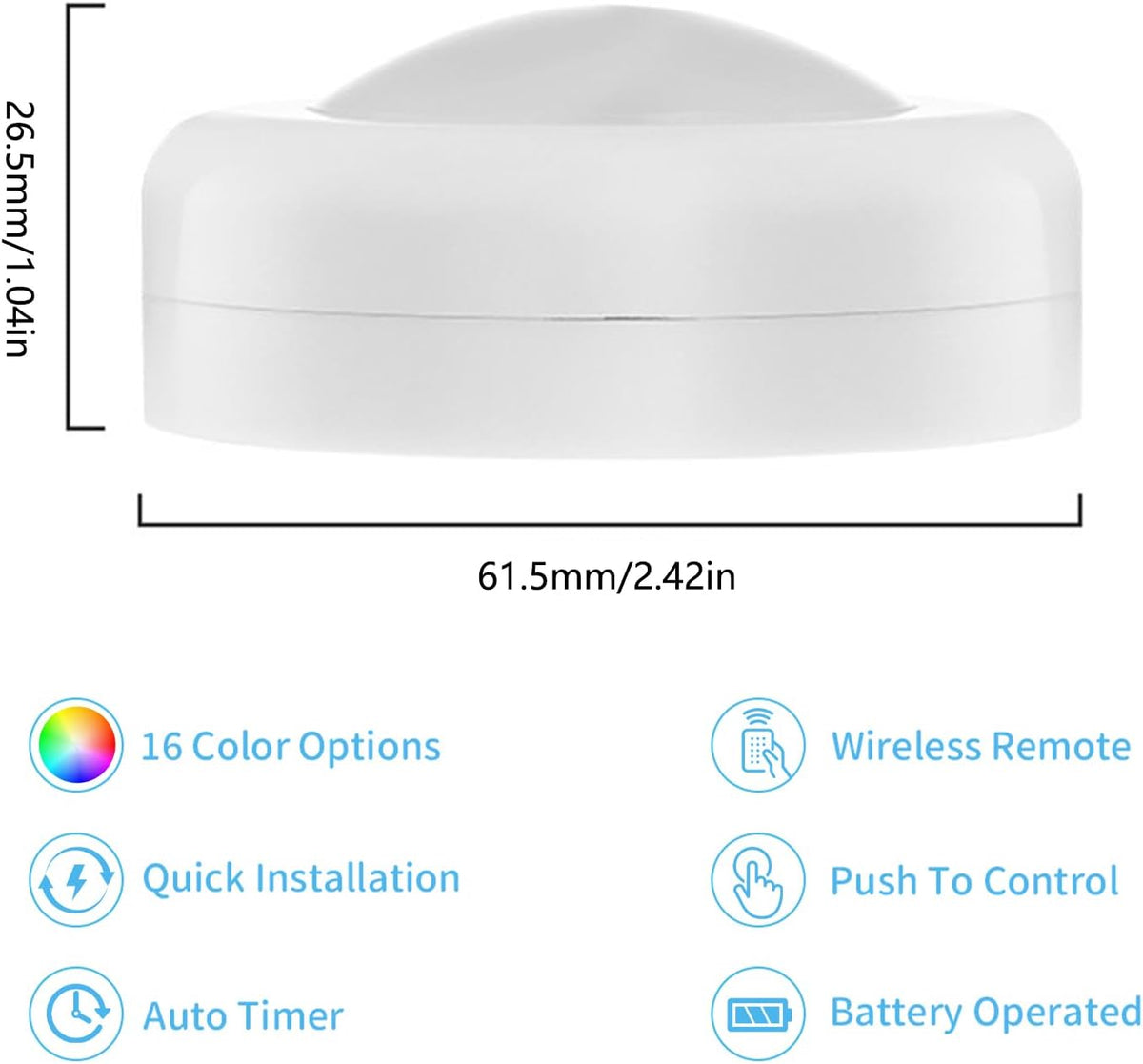 manual push-on control via lamp cover as a backup when remote is misplaced