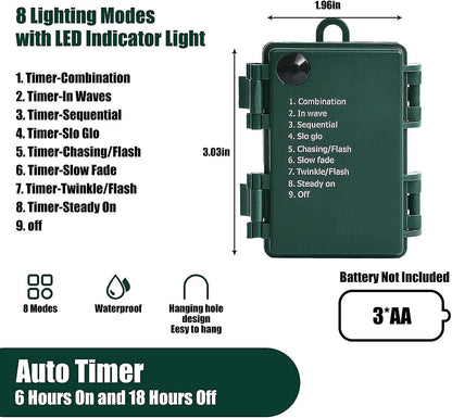 MASHANG Outdoor Fairy Lights – IPX7 Rated for Shrubs, Fence Lines, and Balcony Railings in Rain or Snow