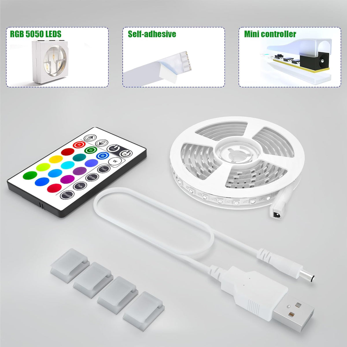 maylit ICRGB TV LED Backlight | Cool-to-Touch LED Strip Safe for Kids' Bedrooms and Playrooms