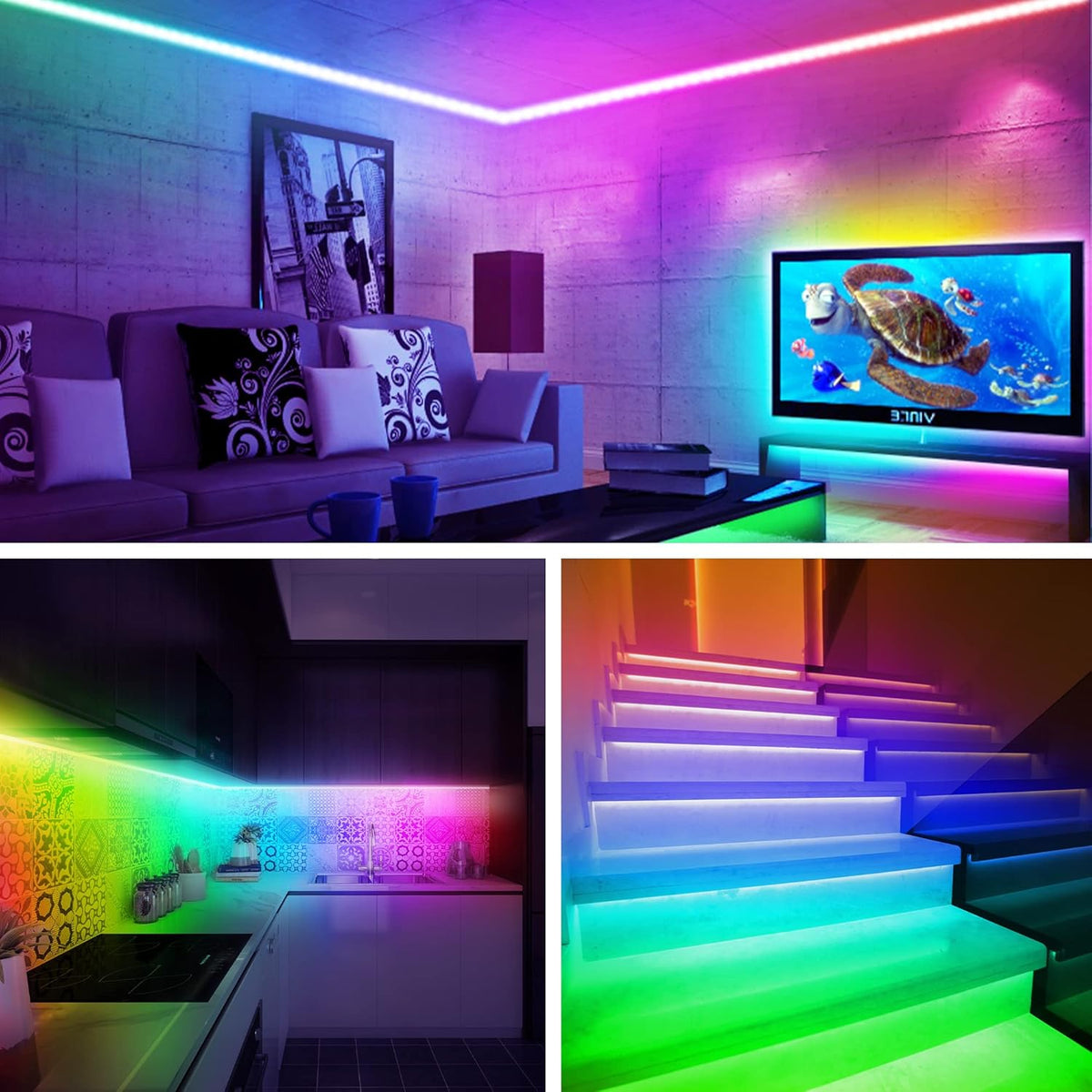maylit ICRGB TV Light Strip – Calming Night Mode Glow for Wind-Down Routines and Mindful Viewing