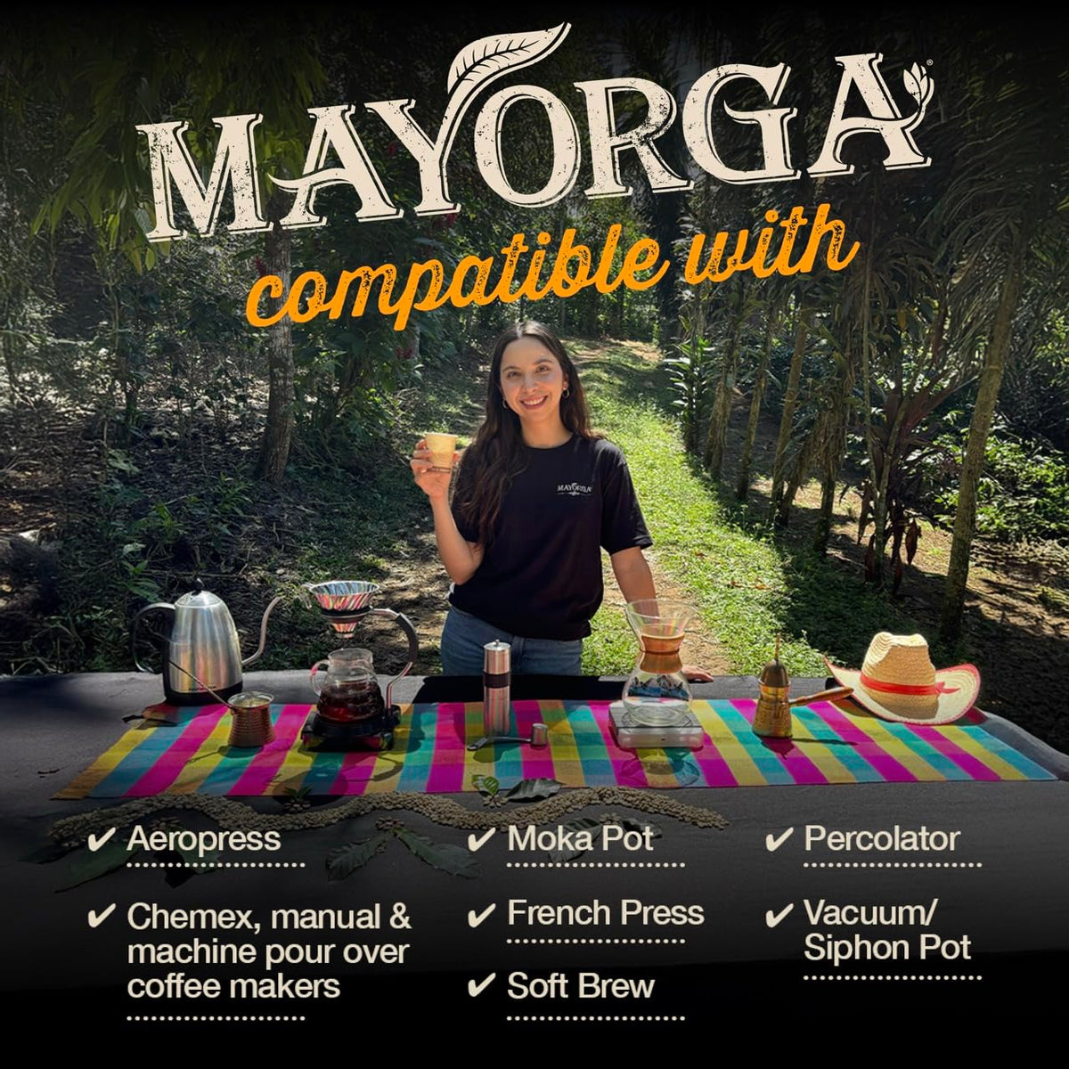 Mayorga Organic Cafe Cubano 2lb Whole Bean - Specialty Grade Low Acid Dark Roast Coffee for a Soothing Daily Brew Ritual