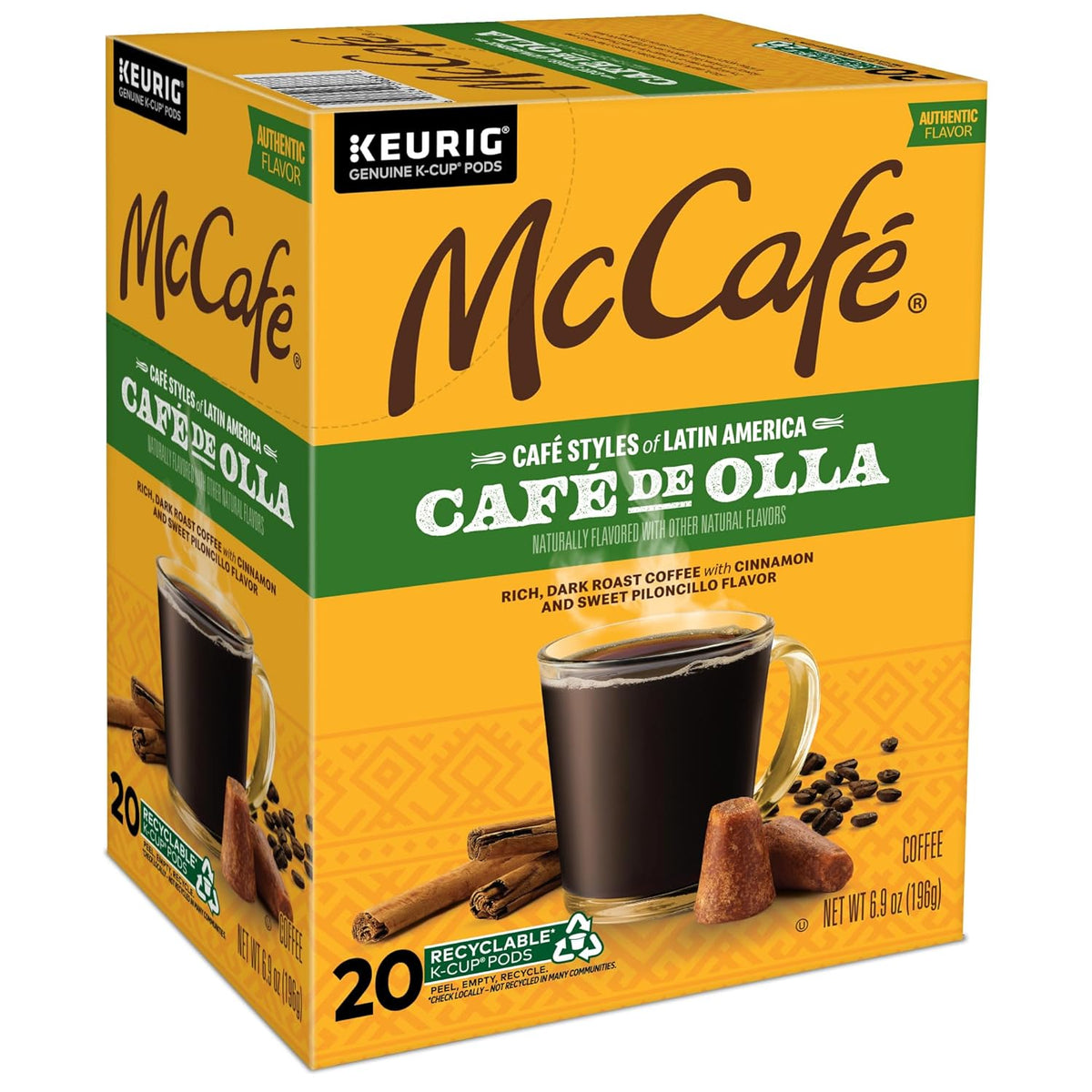 McCafe Cafe de Olla Keurig Single Serve Pods – Holiday Gift for Mom Who Loves Latin Coffee, 20 Count