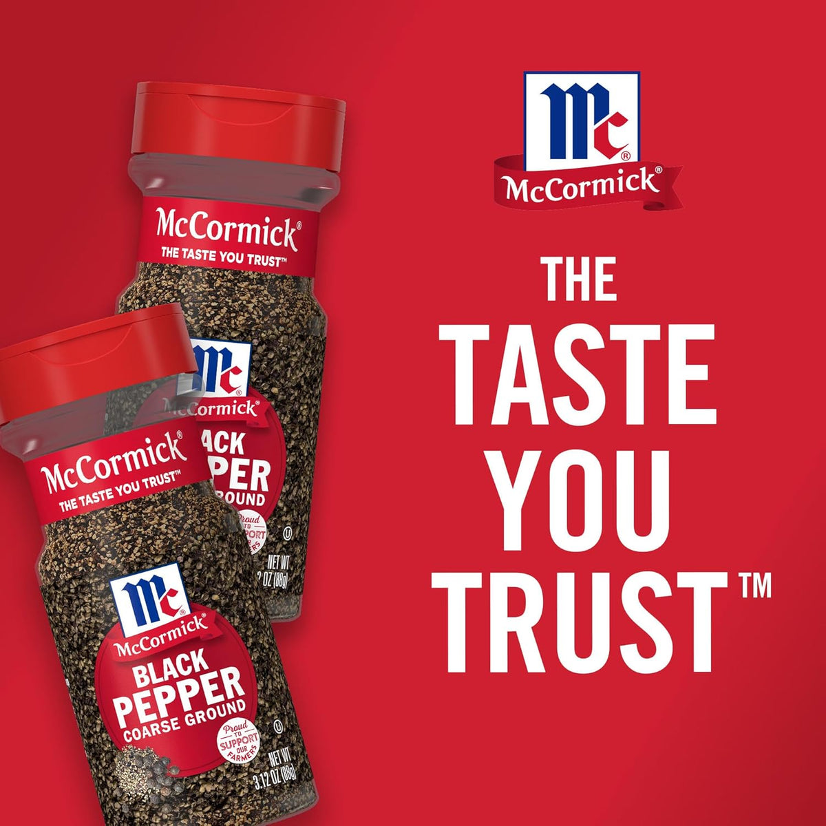 McCormick Coarse Ground Black Pepper – Recycled Bottle Coarse Pepper for Intentional, Less-Is-More Cooking