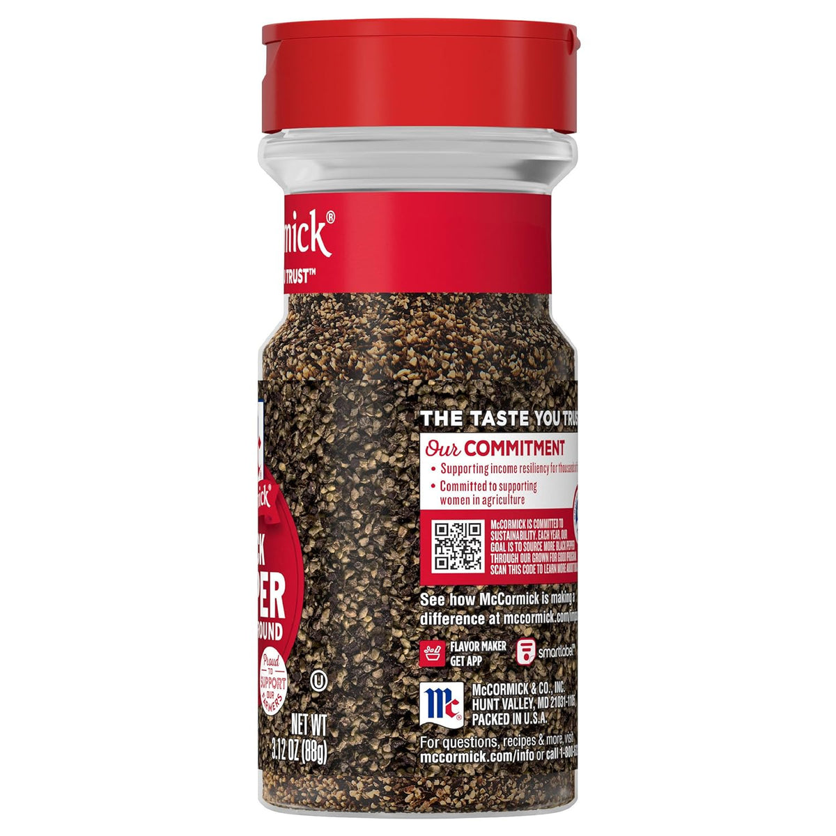 McCormick Coarse Ground Black Pepper – Recycled Bottle Coarse Pepper for Intentional, Less-Is-More Cooking