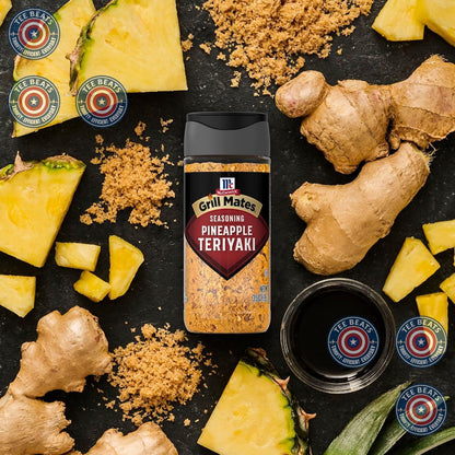 McCormick Grill Mates Pineapple Teriyaki Grilling Seasoning for Camping Trips and Deck Cookouts, Shake-On Teriyaki Flavor for Meat and Veggies