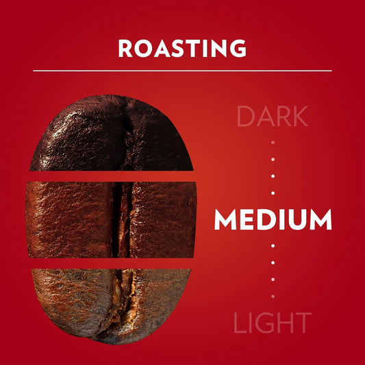 medium roast at 5/10 intensity with a full-bodied, velvety finish
