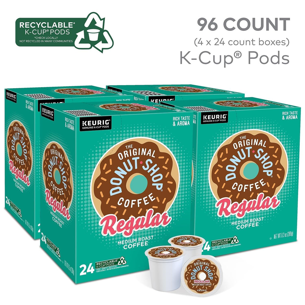 medium roast caffeinated blend at 130 mg caffeine per serving
