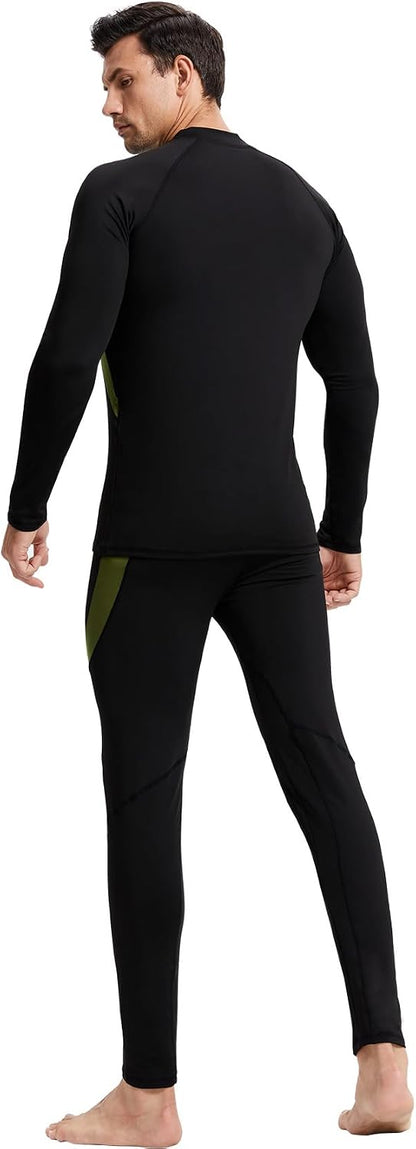 Mens Thermal Underwear Long Johns Set – Cold Weather Hunting Base Layer for Ice Fishing Shacks and Backwoods Trips