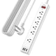 20 Ft - White(6 Outlets)