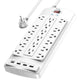 6 Ft - White(18 Outlets)