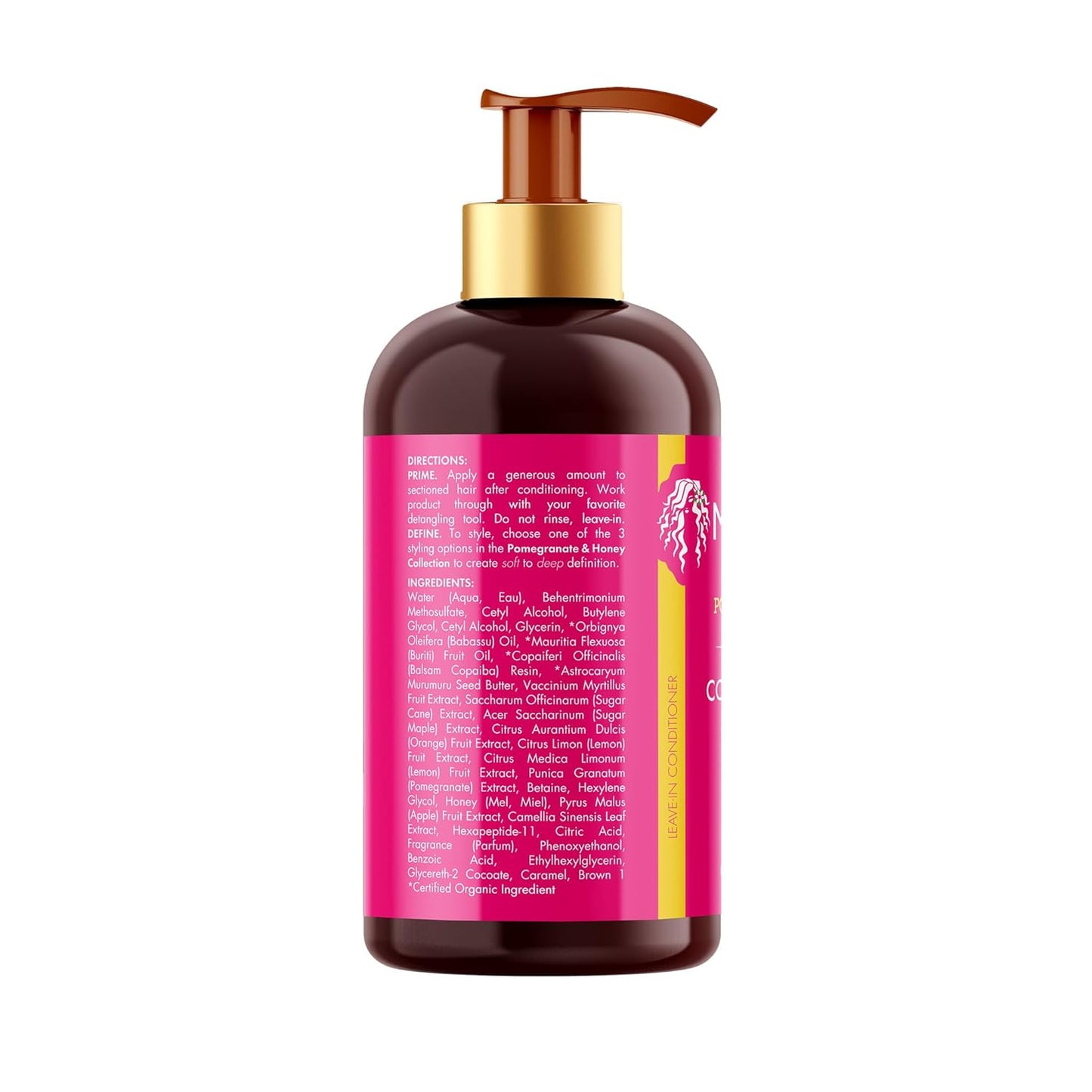 Mielle Organics Pomegranate & Honey Leave-In Conditioner – Curly Hair Self-Care Ritual for Daily Hydration and Frizz Control