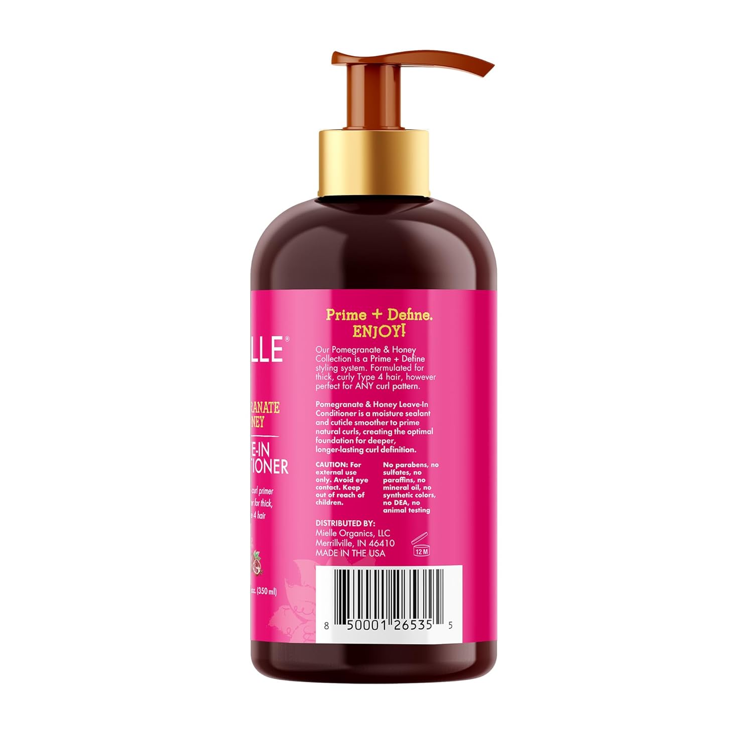 Mielle Organics Pomegranate & Honey Leave-In Conditioner – Curly Hair Self-Care Ritual for Daily Hydration and Frizz Control