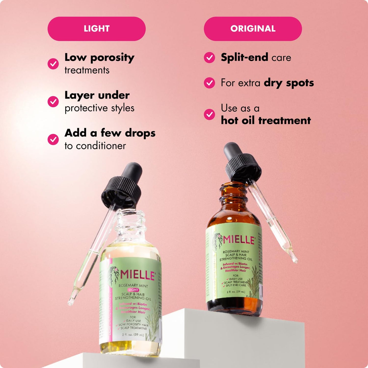Mielle Organics Rosemary Mint Light Hair Oil – Evening Scalp Ritual for Stress Relief and Mindful Hair Care