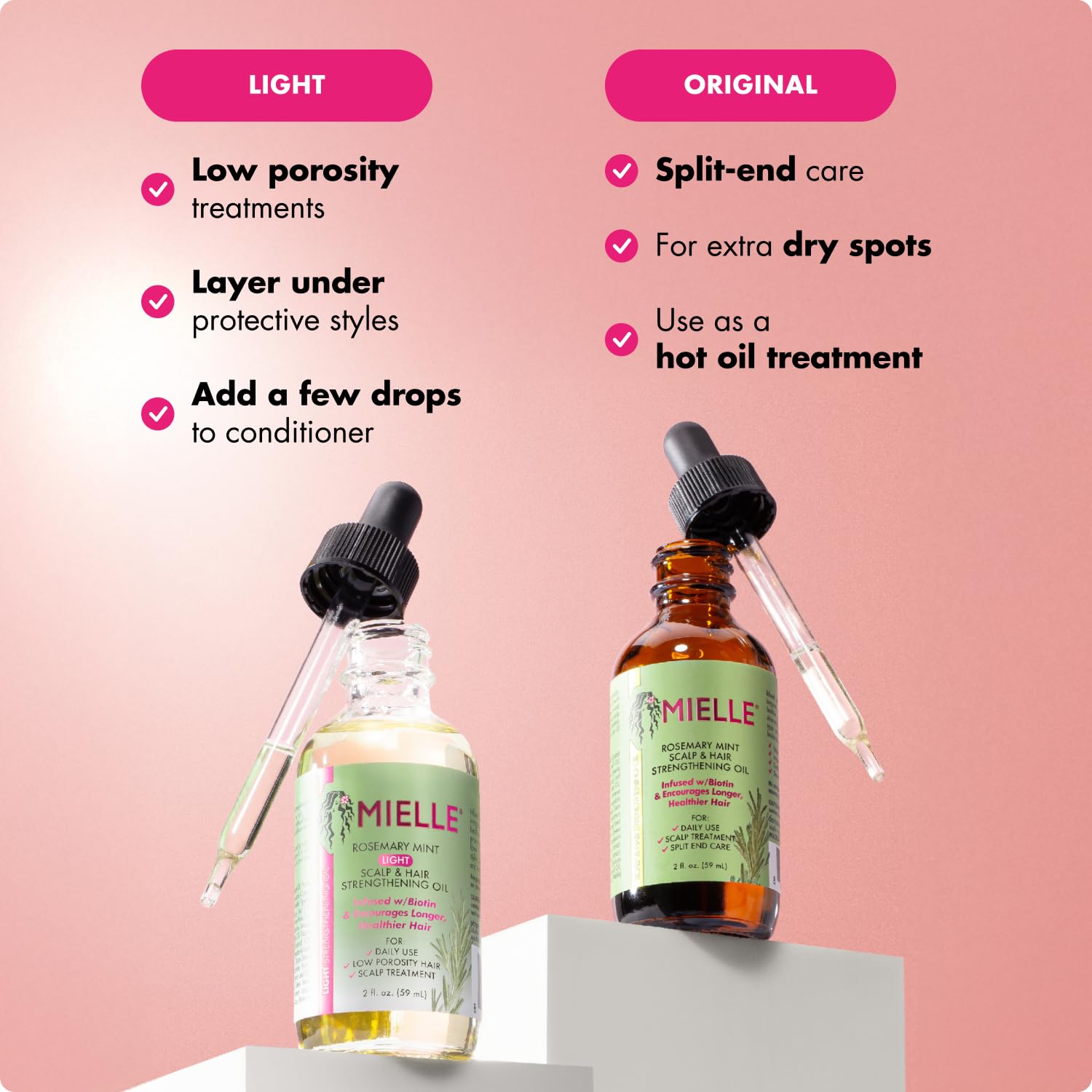 Mielle Organics Rosemary Mint Light Hair Oil – Evening Scalp Ritual for Stress Relief and Mindful Hair Care