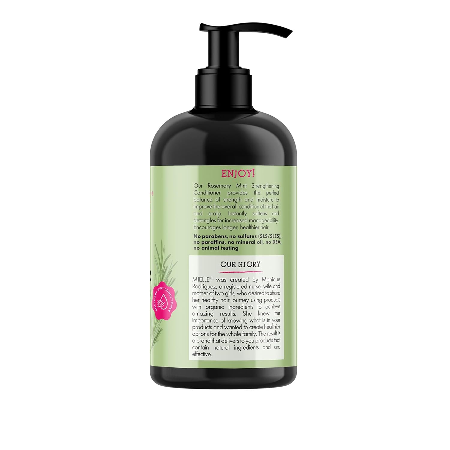 Mielle Organics Rosemary Mint Strengthening Hair Conditioner – Biotin-Infused Self-Care Ritual for Curly, Coily & Textured Hair, 12 oz