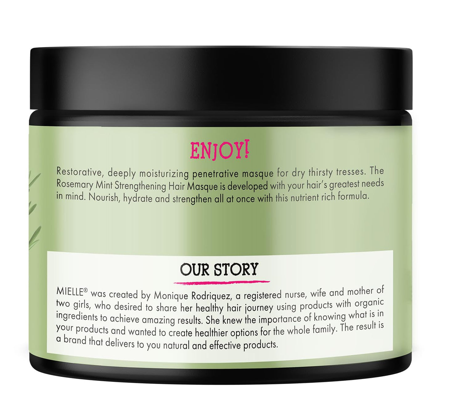 Mielle Organics Rosemary Mint Strengthening Hair Mask – Biotin-Infused Deep Conditioning Treatment for Curly & Coily Hair, 12 Ounce