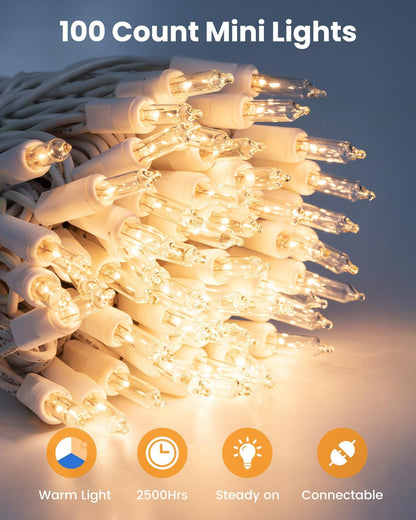 Minetom 25 ft String Lights – Garden Pathway & Front Porch Festival Lighting, Connectable