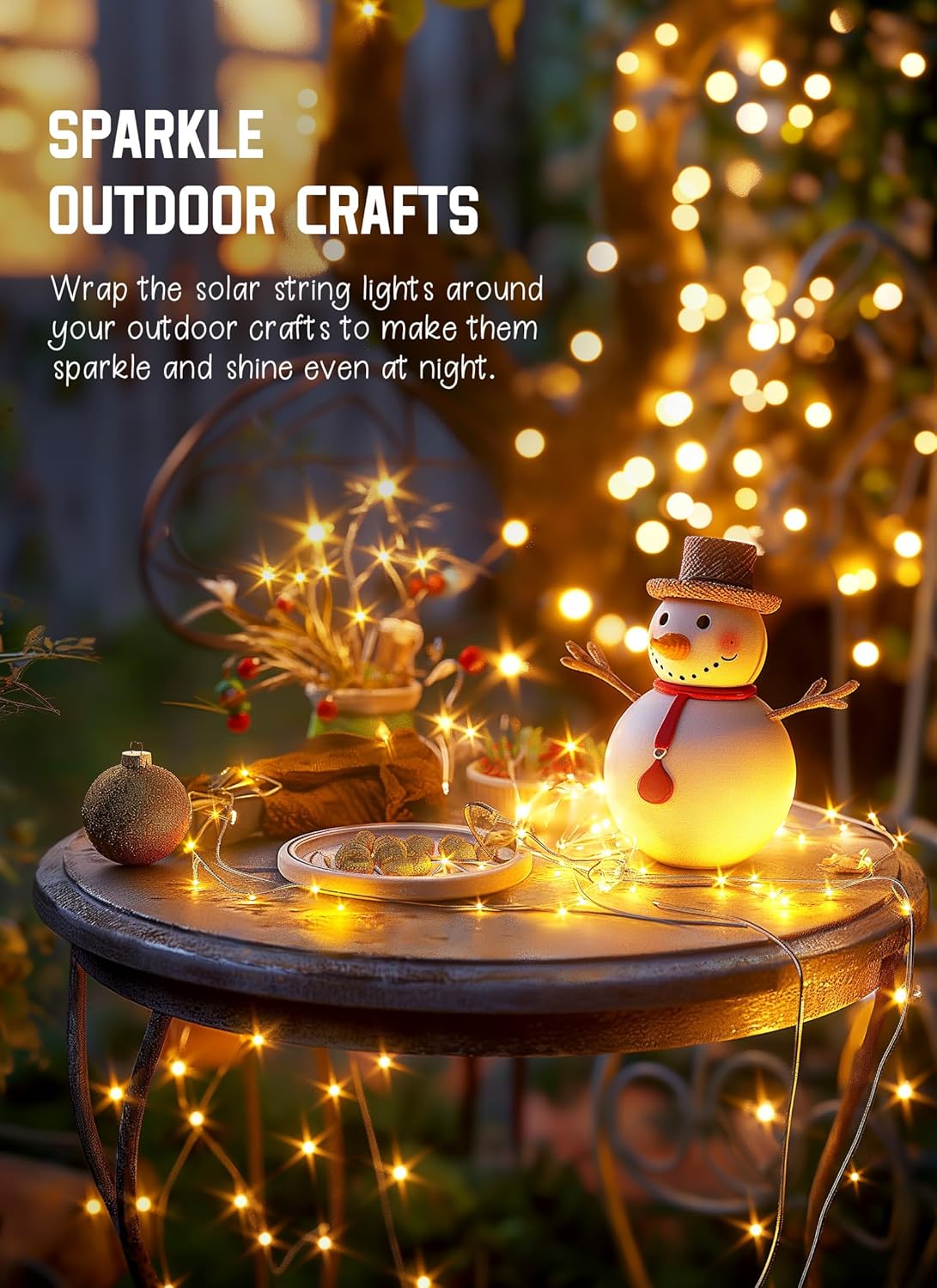 Minetom Solar Fairy Lights as Housewarming Gift, 33Ft 100 LED Cordless Outdoor Lights for New Homeowners