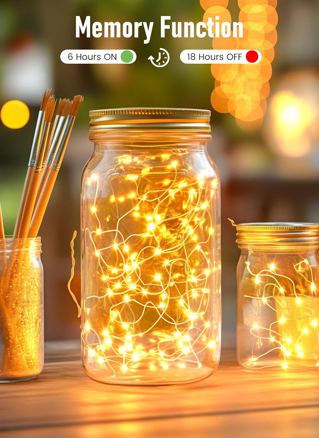Minetom Twinkle Fairy Lights – Safe Kids Room Decor with Low-Heat LED, 33 ft Warm White String Lights with Remote and Timer