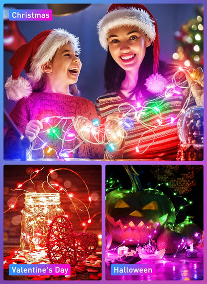 Minetom USB String Lights – Unique Housewarming Gift for Women and Mom, 22 Colors Timer Included
