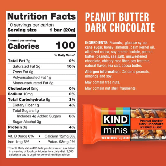 mini 0.7 oz portion delivering approximately 90 calories per bar