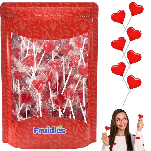 mini red heart-shaped lollipop format (0.5 x 0.5 x 0.5 inches)