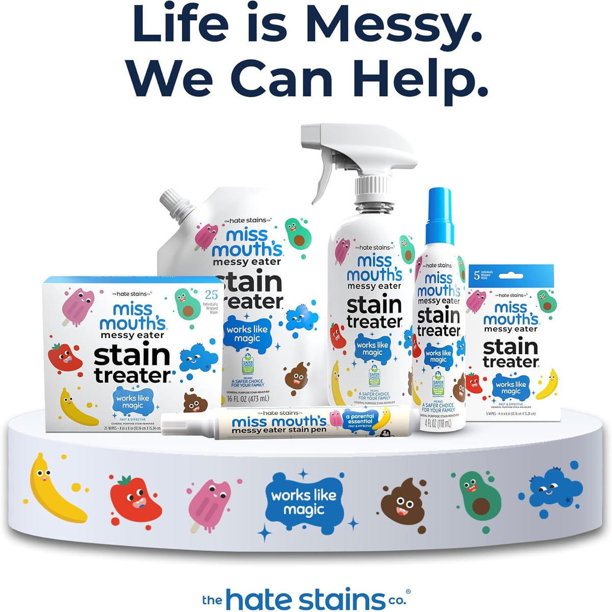 Miss Mouth's Messy Eater Stain Treater Spray – Peace-of-Mind Stain Remover for Calm Routines and Clean Spaces