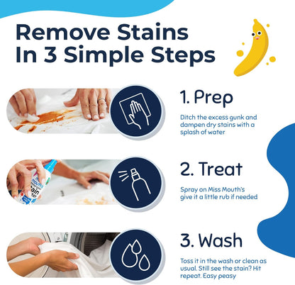 Miss Mouth's Messy Eater Stain Treater Spray – Peace-of-Mind Stain Remover for Calm Routines and Clean Spaces