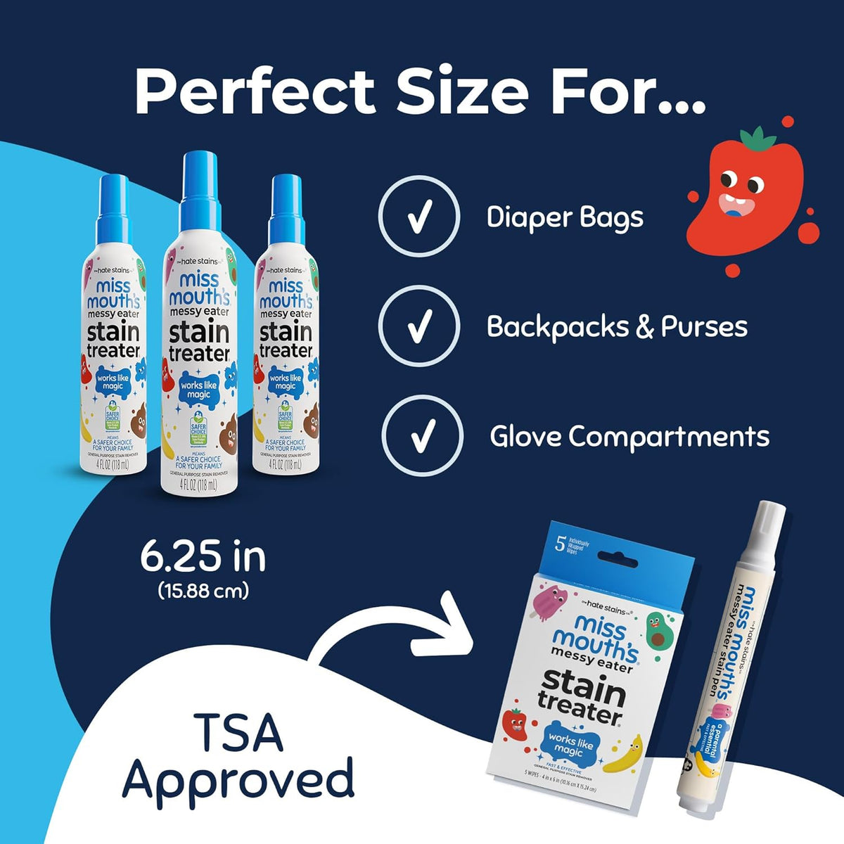Miss Mouth's Messy Eater Stain Treater Spray – Peace-of-Mind Stain Remover for Calm Routines and Clean Spaces