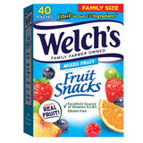 Welch's Fruit Snacks Mixed Fruit Desk Pack – 40 Individually Wrapped 0.8oz Pouches for Home Office, Corporate Desk Drawer, and Break Room