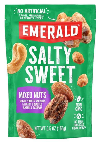 mixed nut blend: kettle glazed peanuts, almonds, cashews, kettle glazed walnuts, kettle glazed pecans
