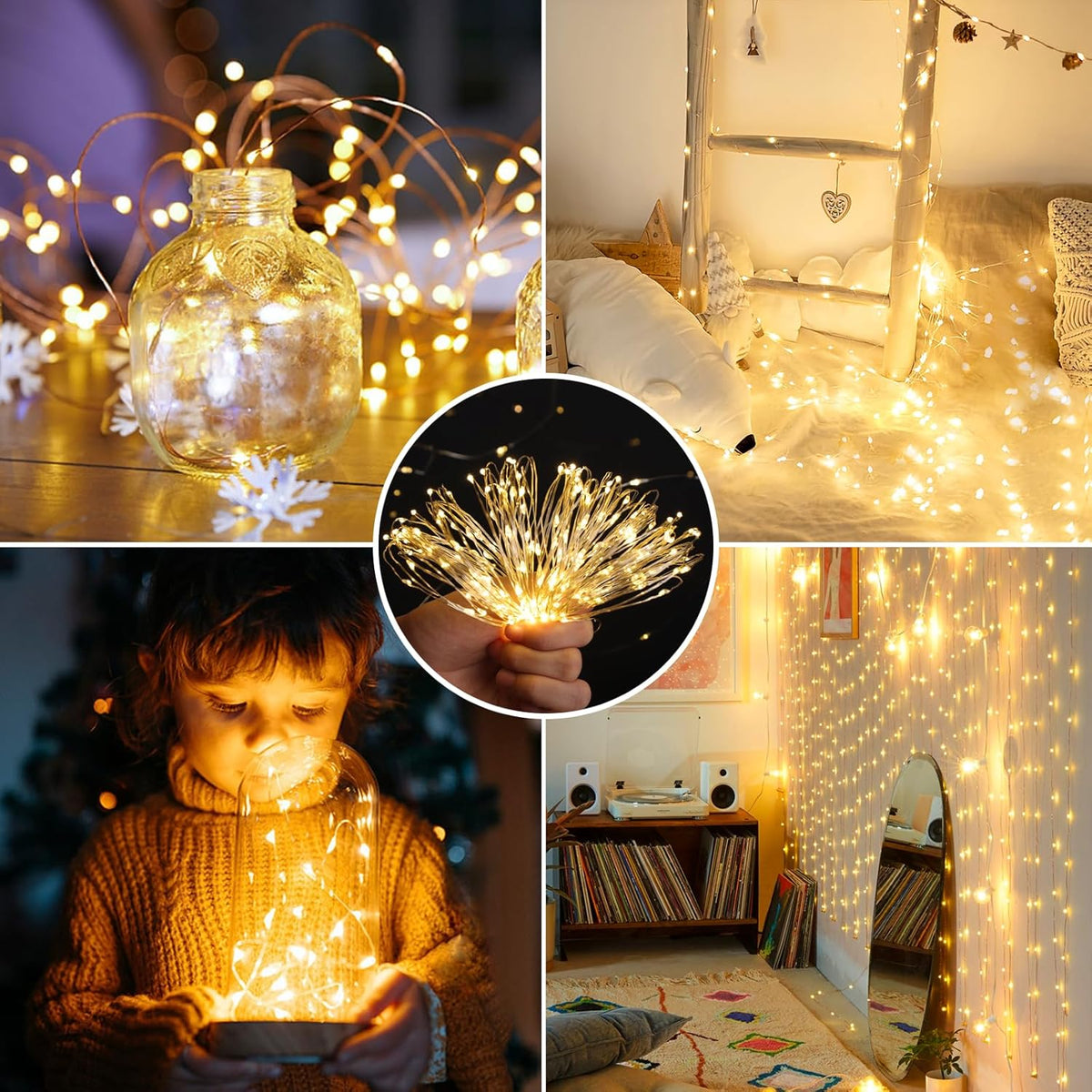 Mlambert Outdoor Twinkle Lights – Weatherproof 99ft Silver Wire for Backyard and Porch Decor
