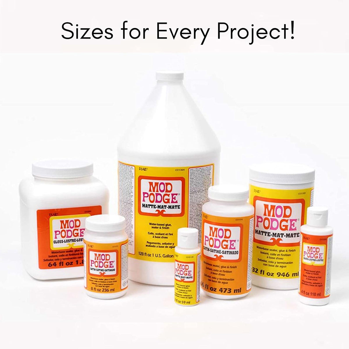 Mod Podge Matte Craft Glue & Finish Gift for the DIY Friend, Non-Toxic Made in USA
