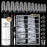 Modelones Poly Extension Gel Slip Solution – Starter Brush and Anti-Stick Liquid Set for Learning Dual-Form Nails