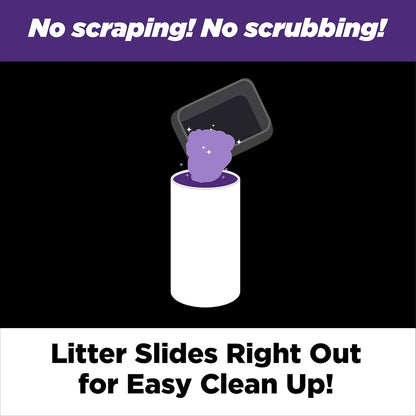 moisture-activated micro-granules that form rock-hard clumps for effortless scooping