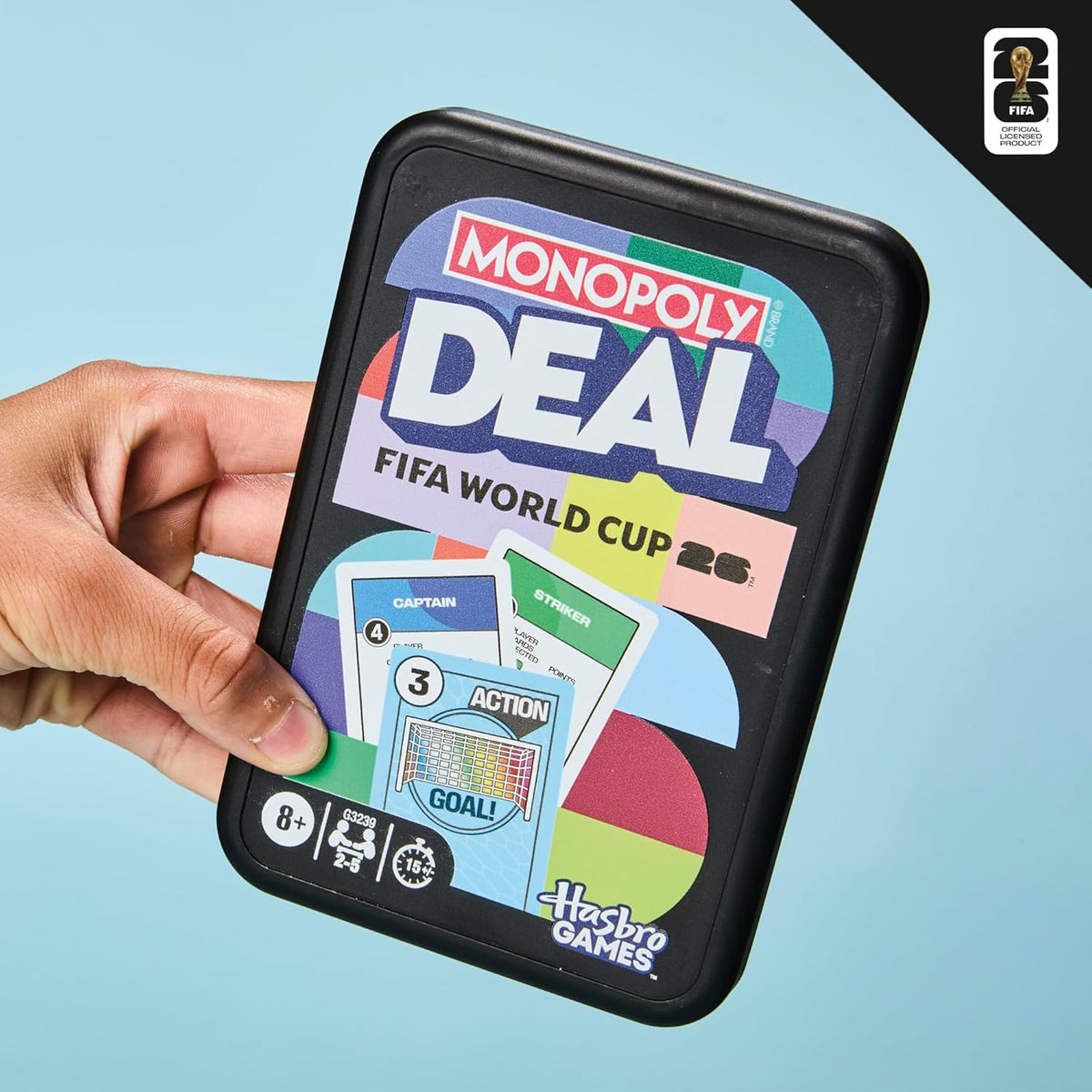 Monopoly Deal FIFA World Cup 2026 Edition – Safe Screen-Free Card Game for Kids Ages 8+, 15-Minute Playroom Activity