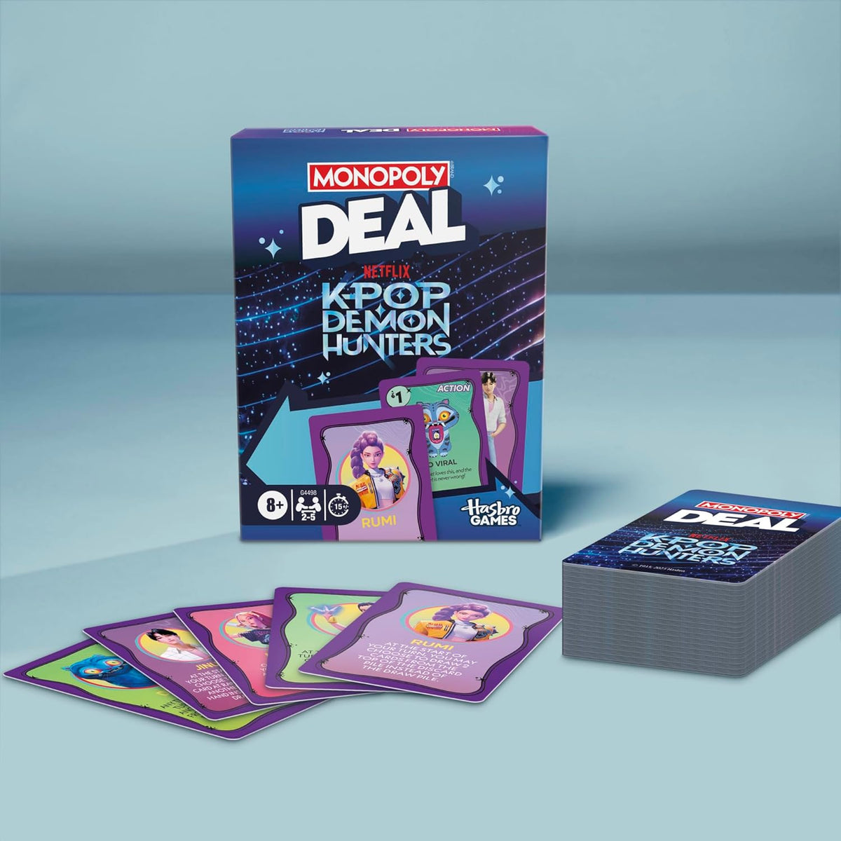 Monopoly Deal: KPop Demon Hunters Card Game – Birthday Gift for KPop Fans Ages 8 and Up, Ready to Gift