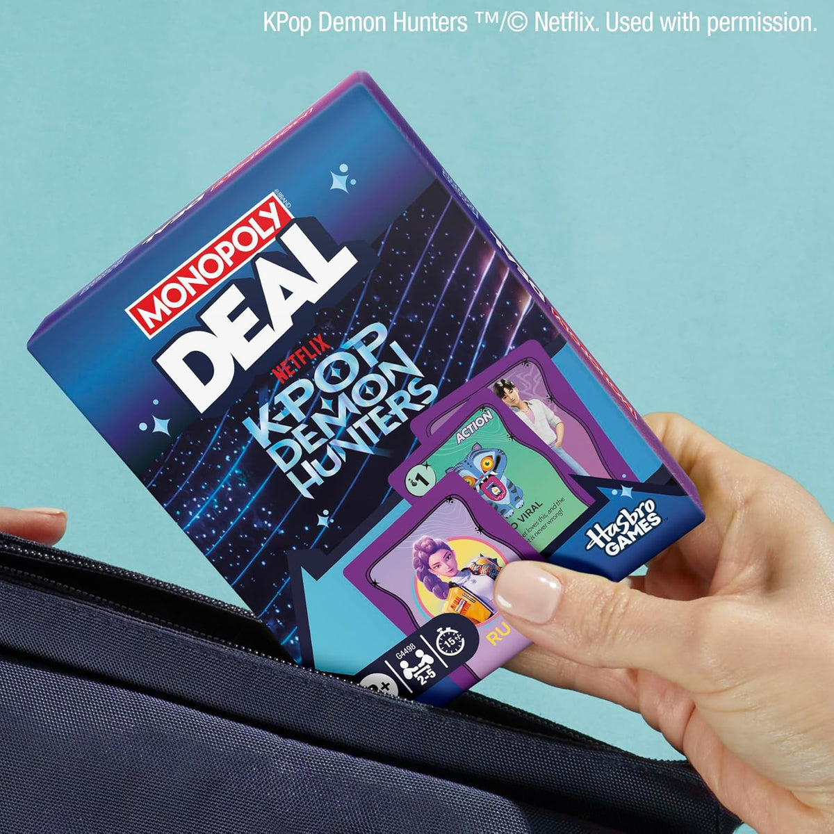 Monopoly Deal: KPop Demon Hunters Card Game – Birthday Gift for KPop Fans Ages 8 and Up, Ready to Gift