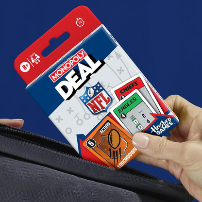 Monopoly Deal NFL Edition – Safe Family Card Game for Kids Ages 8+ and Parents in the Playroom