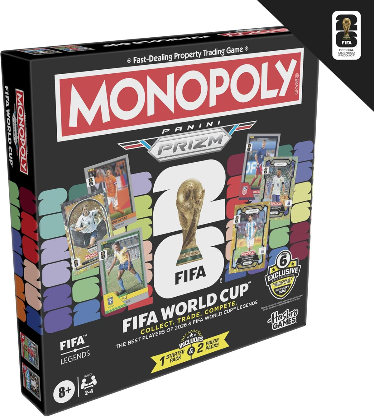 Monopoly Panini Prizm: FIFA World Cup Board Game – Hobby Collection Upgrade for Collector Hobby Rooms and Display Shelves