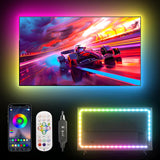MORIACC Music Sync LED Strip – Spa Like Bathroom and Bedroom Mood Light, Soft Color Changing Behind TV