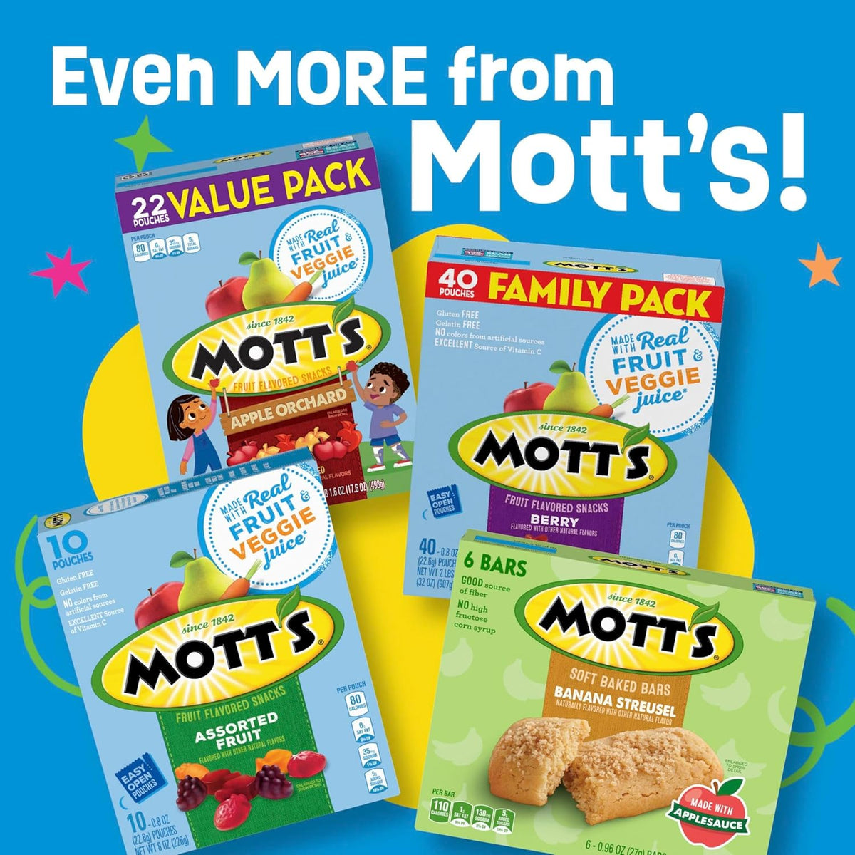 Mott's Halloween Fruit Snacks for Kids – Gluten Free Animal Shaped Goody Bag Stuffer, 40 Pouch Family Pack