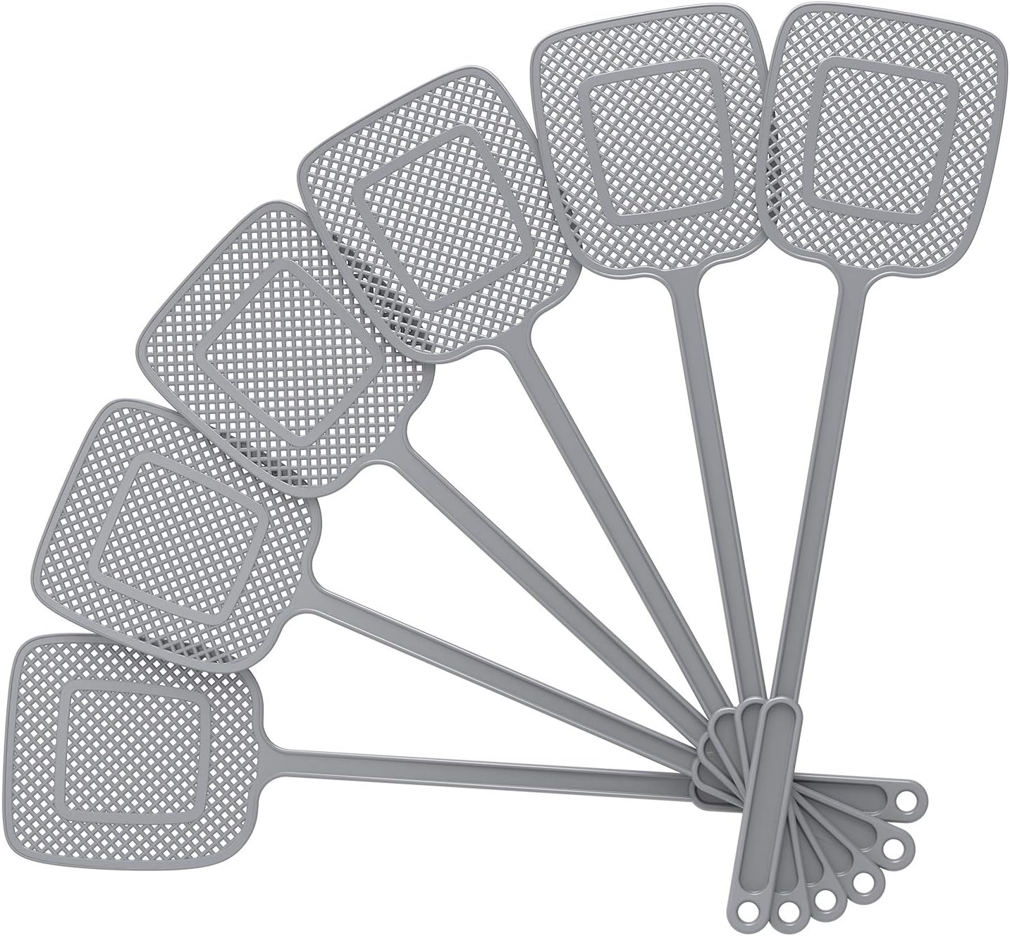 MR.SIGA Heavy Duty Long Handle Fly Swatter, 17-Inch Chemical-Free Fly Swatter for Indoor Kitchen and Bedroom Safety