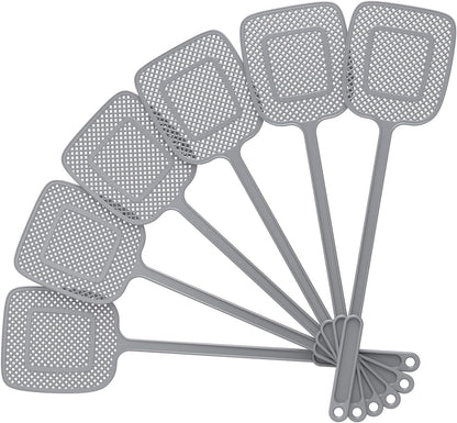 MR.SIGA Heavy Duty Long Handle Fly Swatter, 17-Inch Chemical-Free Fly Swatter for Indoor Kitchen and Bedroom Safety